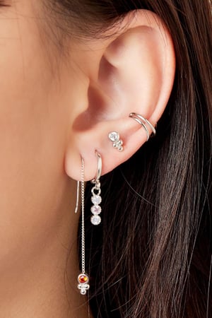 Ohrringe Flora Chain Silber Kupfer h5 Bild2